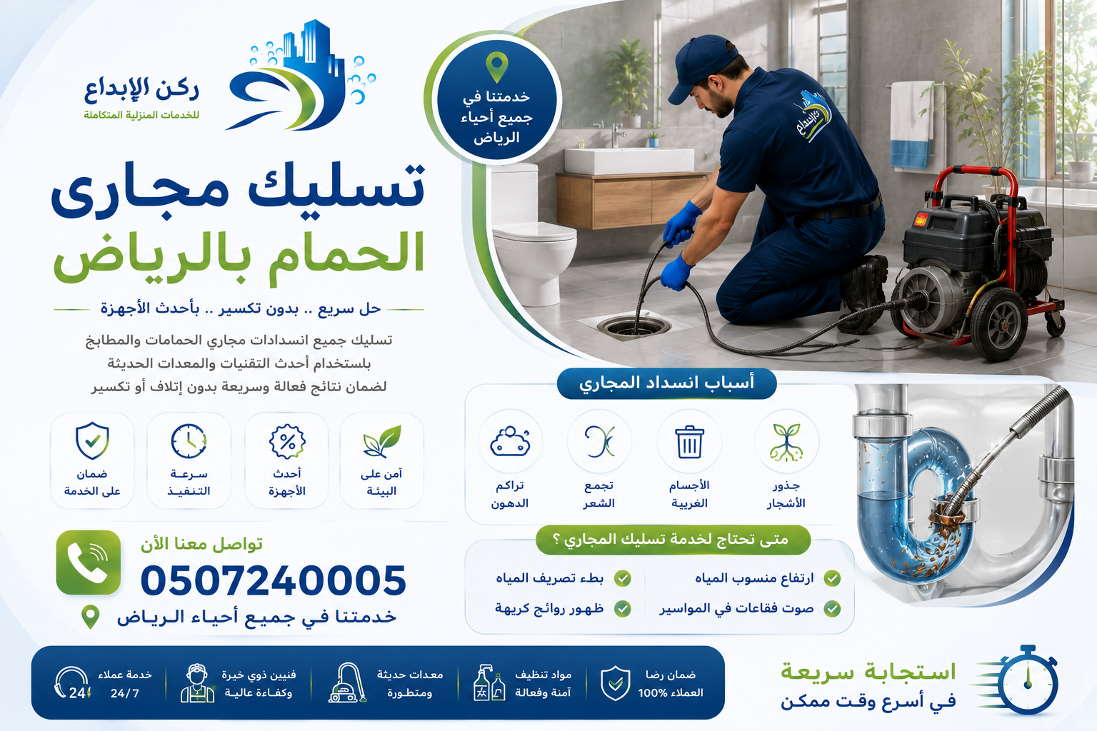 تسليك مجاري الحمام بالرياض