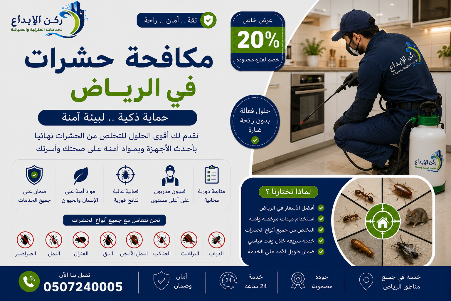 ارخص شركة مكافحة حشرات بالرياض