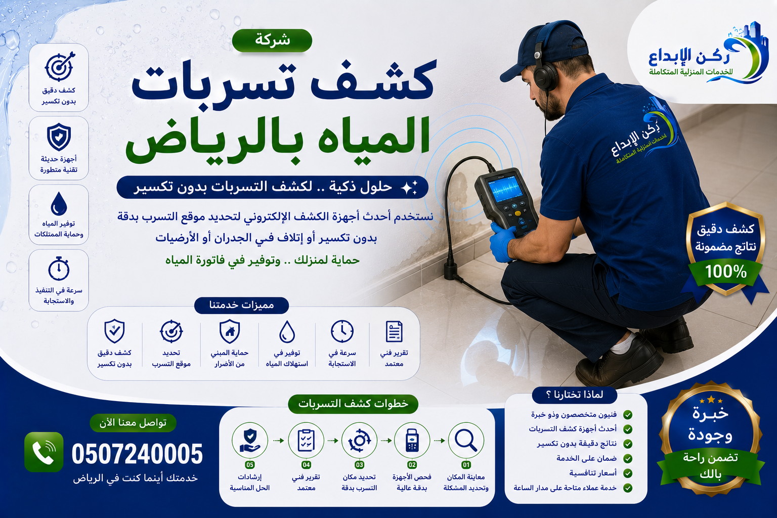 شركة كشف تسربات المياه بالرياض