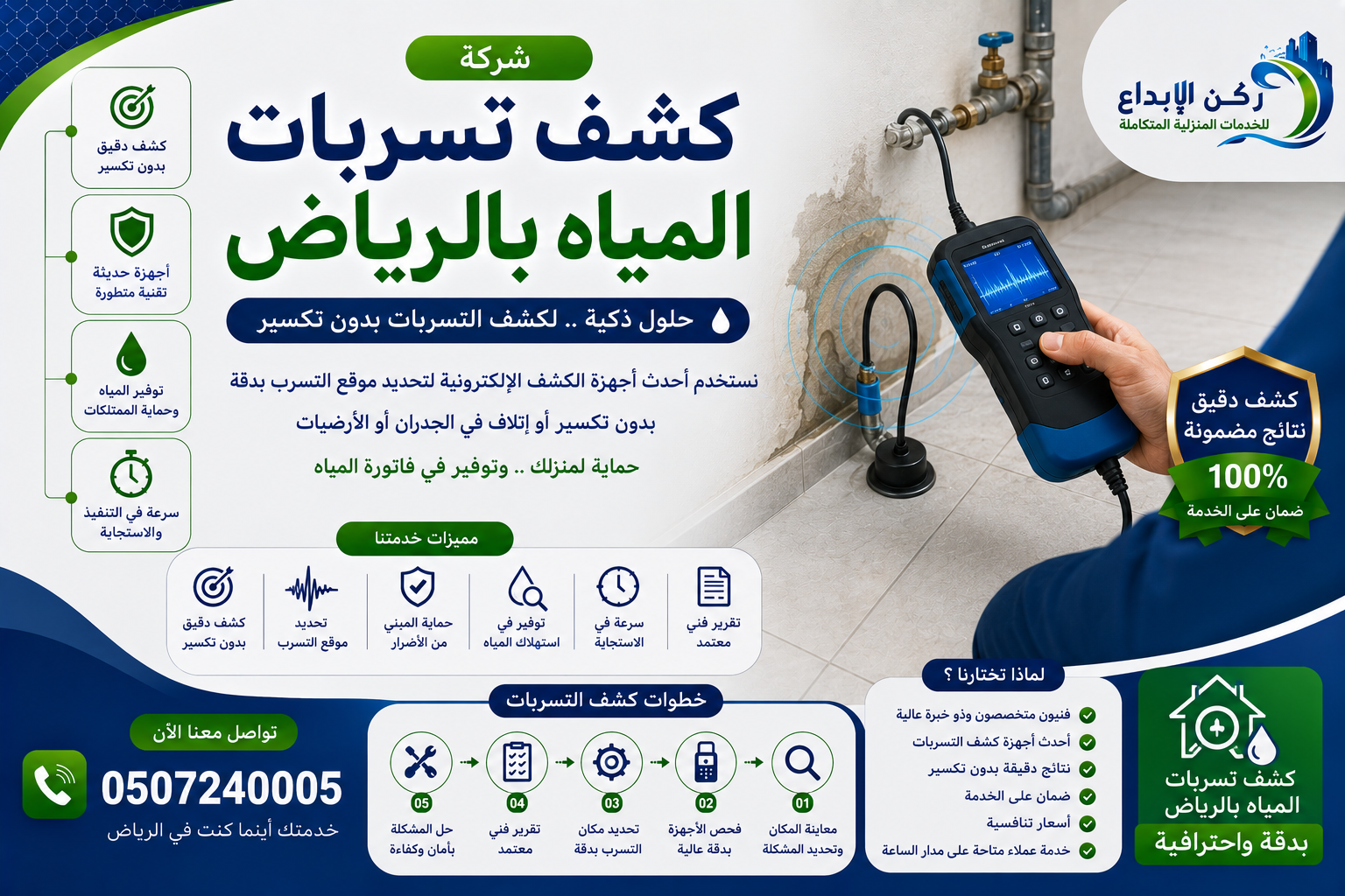 شركة كشف تسربات المياه بالرياض