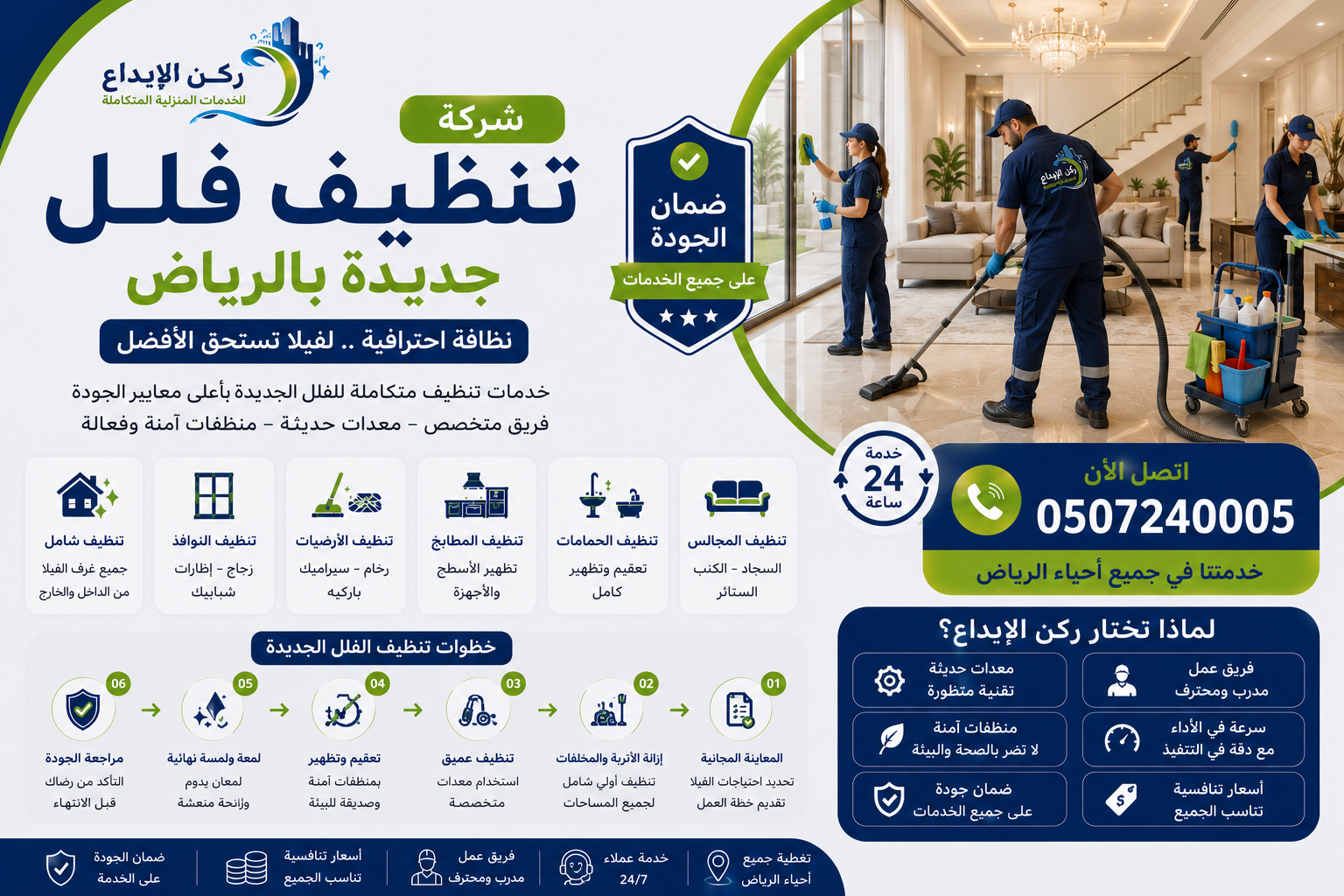 شركة تنظيف فلل جديدة بالرياض