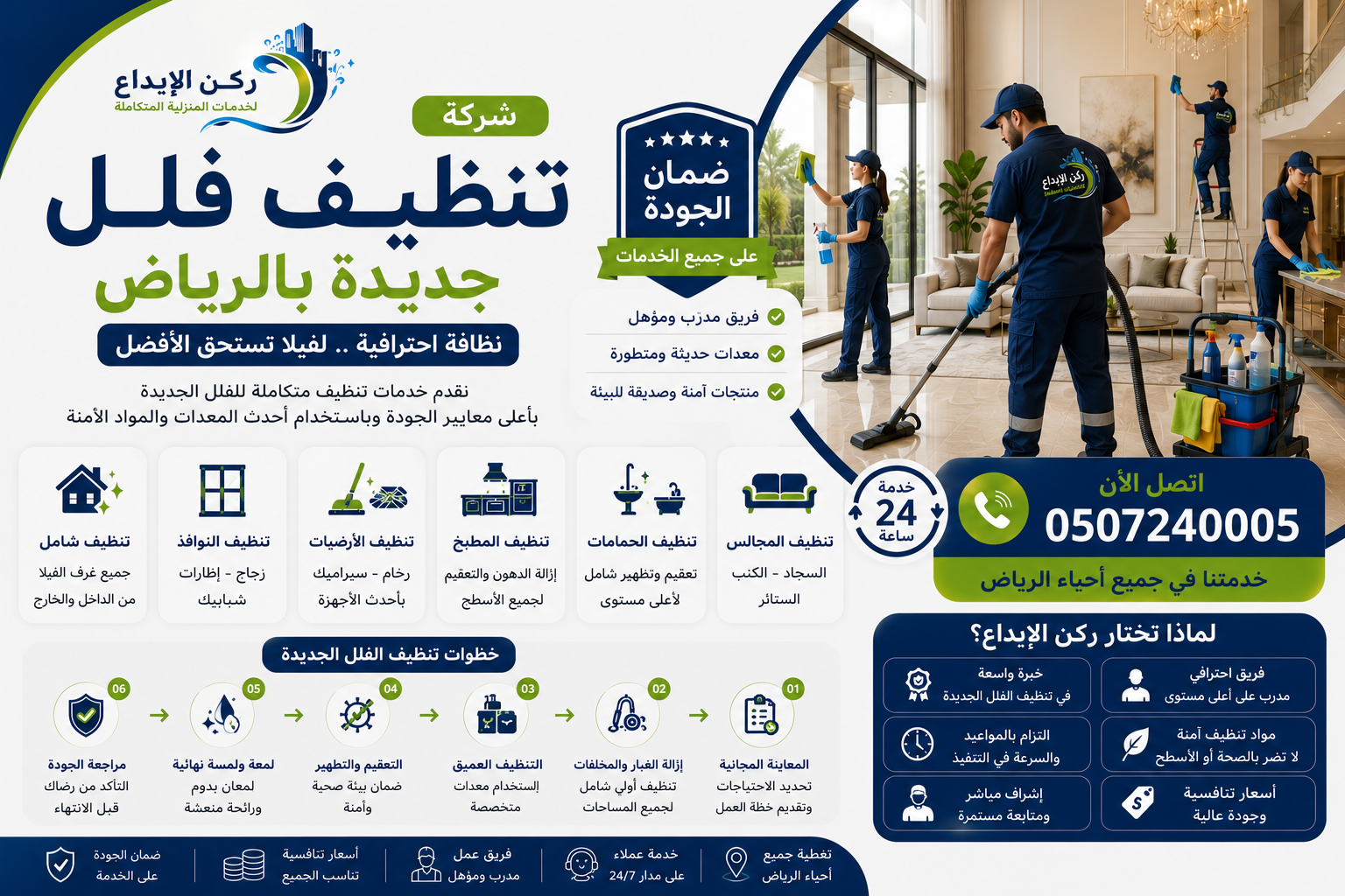 شركة تنظيف فلل جديدة بالرياض
