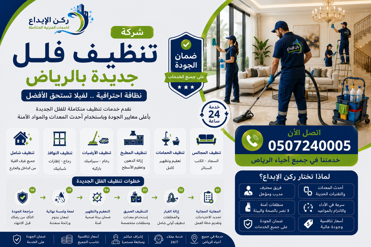 شركة تنظيف فلل جديدة بالرياض