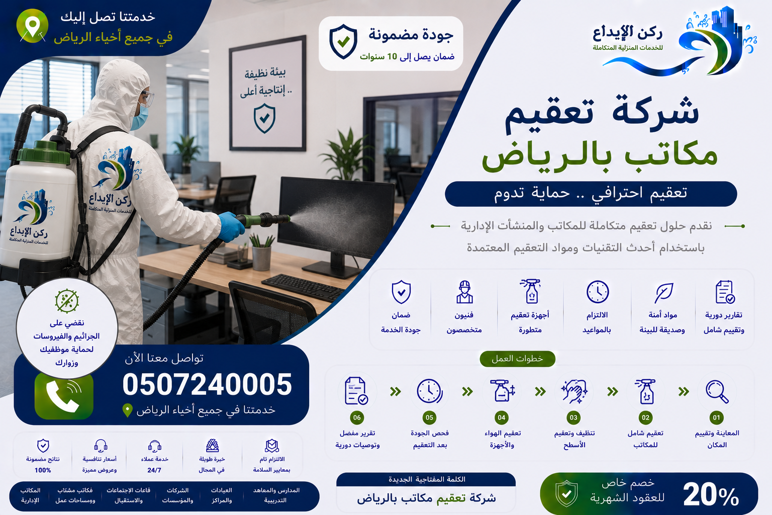 شركة تعقيم مكاتب بالرياض