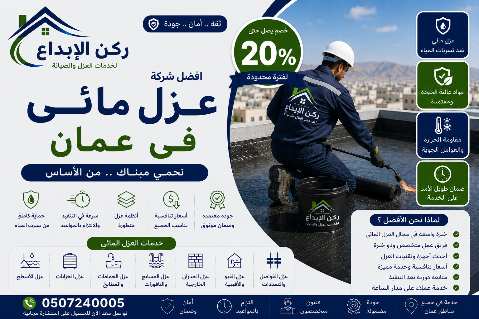 افضل شركة عزل مائى فى عمان