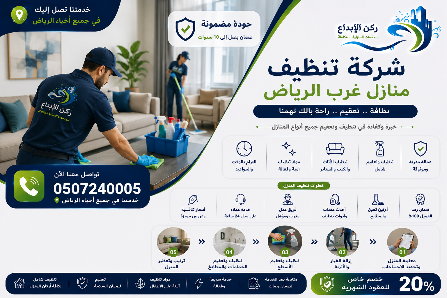 شركة تنظيف منازل غرب الرياض
