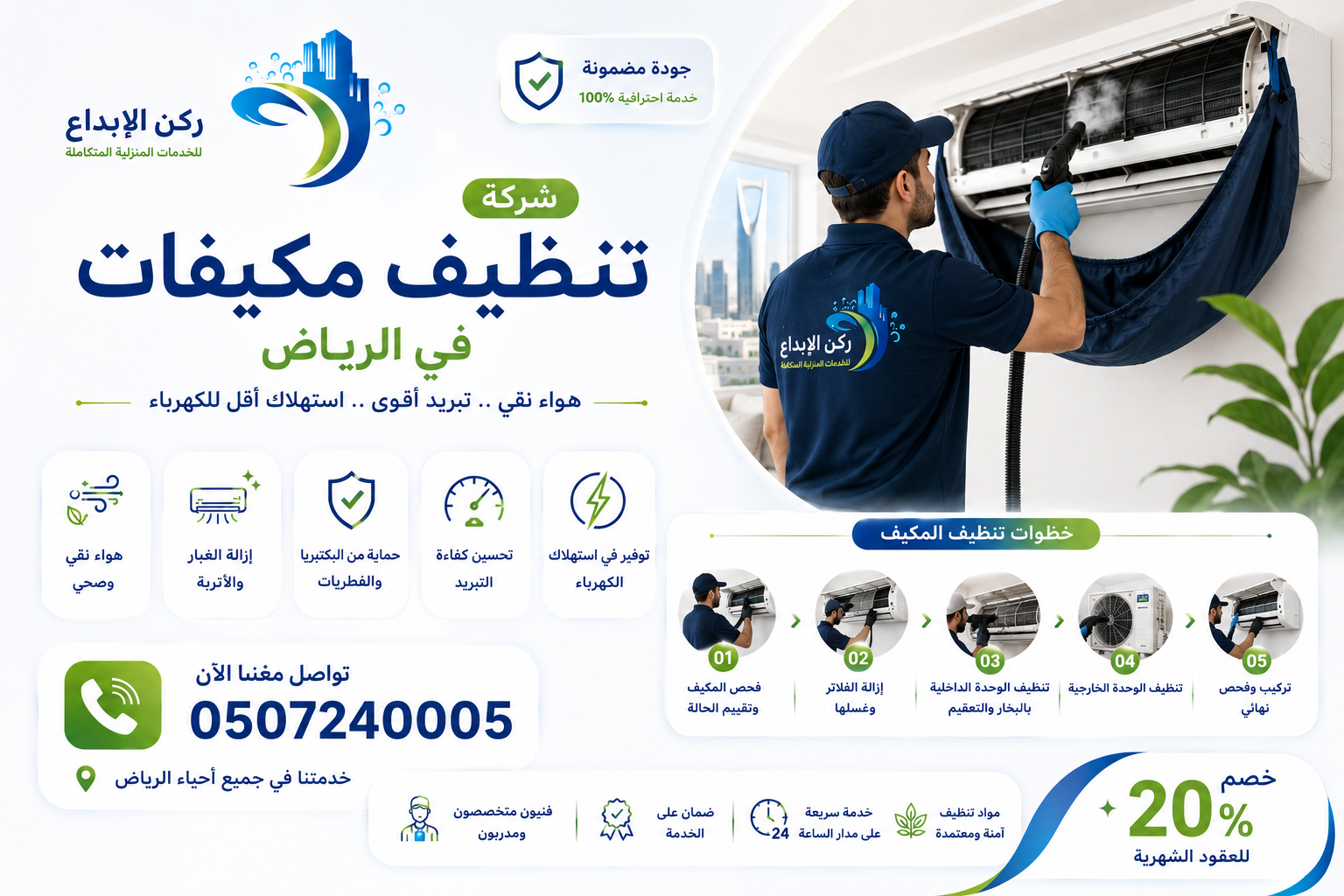 شركة تنظيف مكيفات بالرياض