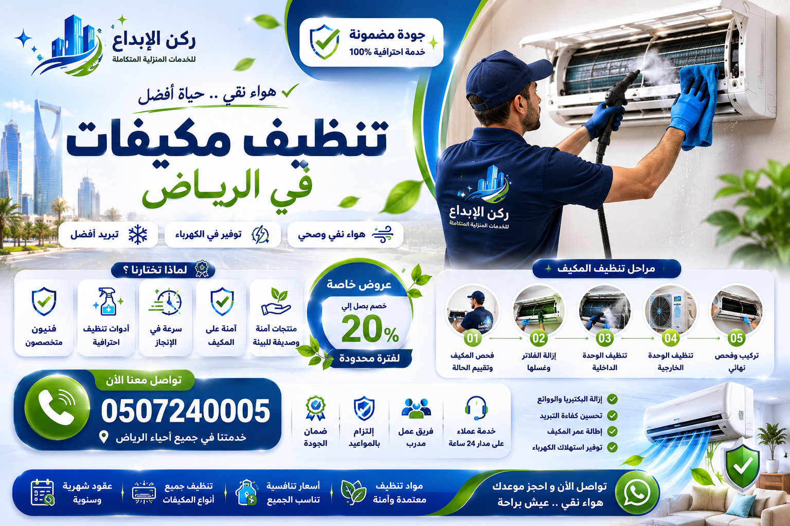 شركة تنظيف مكيفات بالرياض