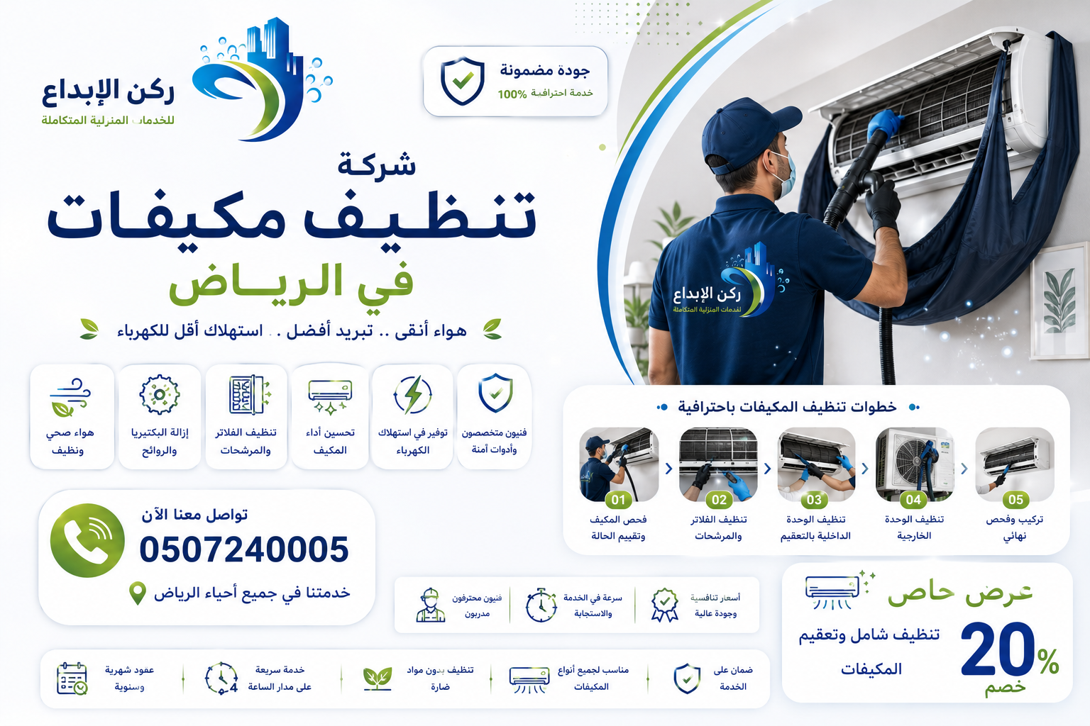 شركة تنظيف مكيفات بالرياض
