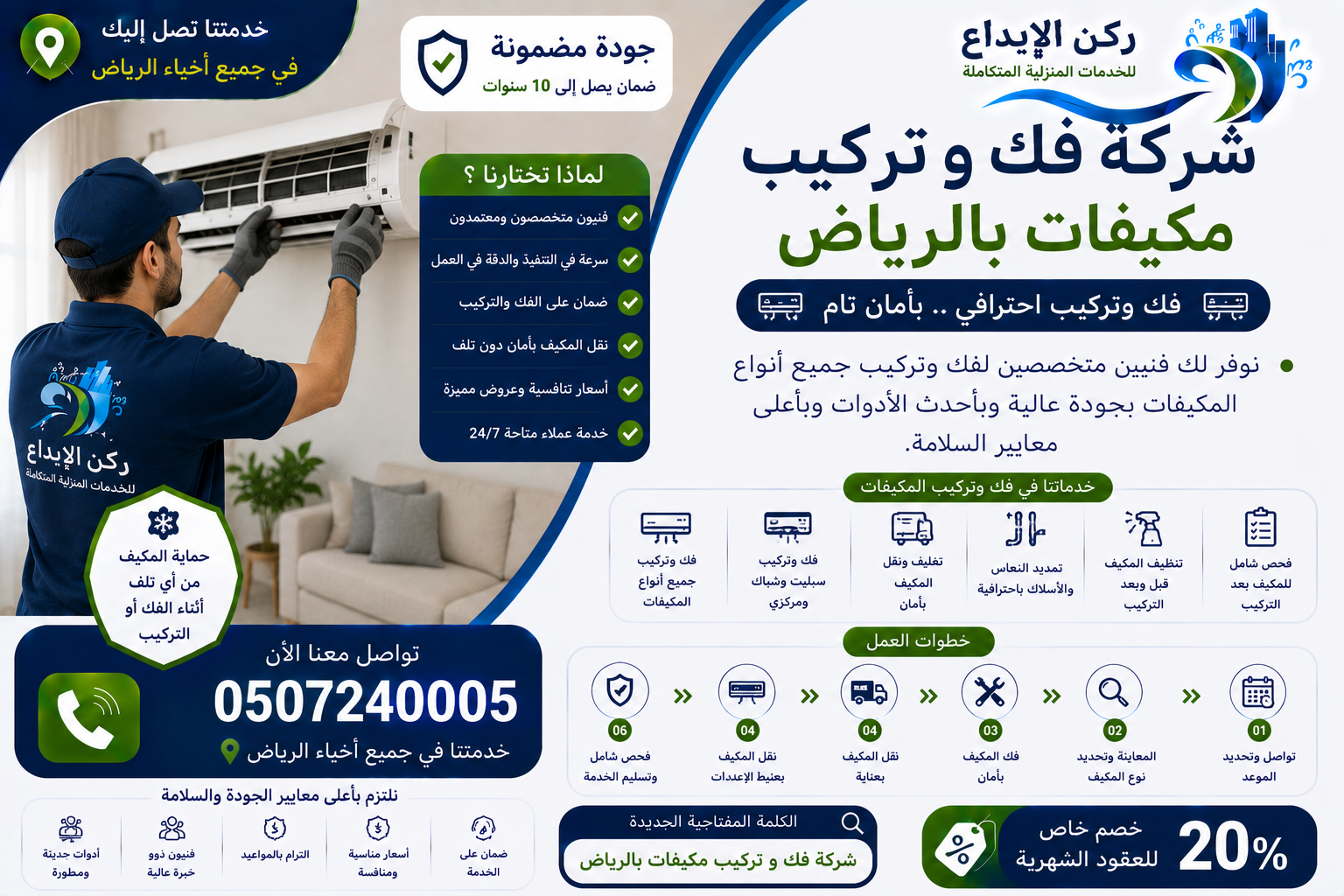 شركة فك و تركيب مكيفات بالرياض