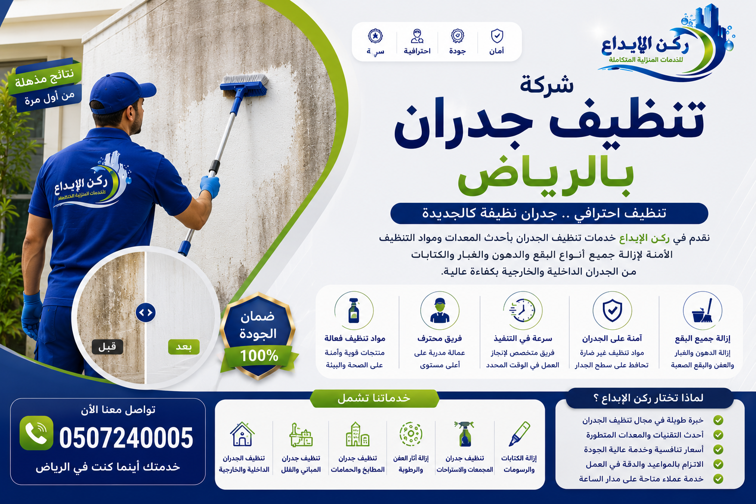 شركة تنظيف جدران بالرياض