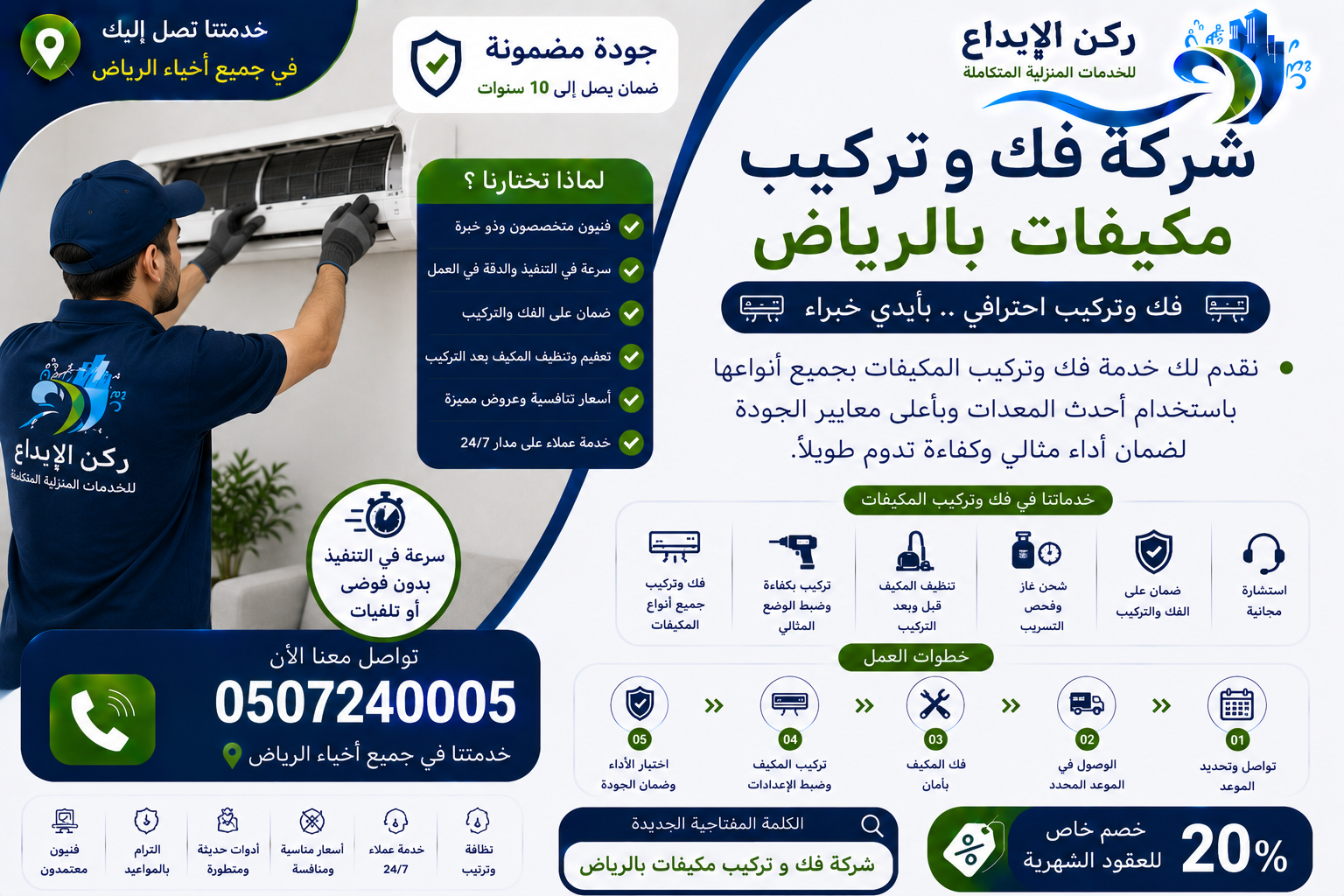 شركة فك و تركيب مكيفات بالرياض